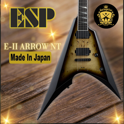 ESP E-II Arrow NT Nebula Black Burst Hardware Electric Guitar with Hardcase -Preorder