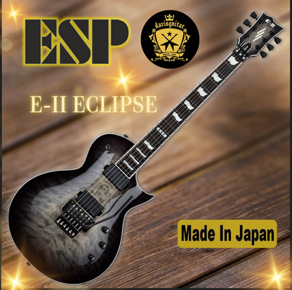ESP E-II Eclipse Charcoal Burst Floyd Rose Electric Guitar with Hardcase Made In Japan