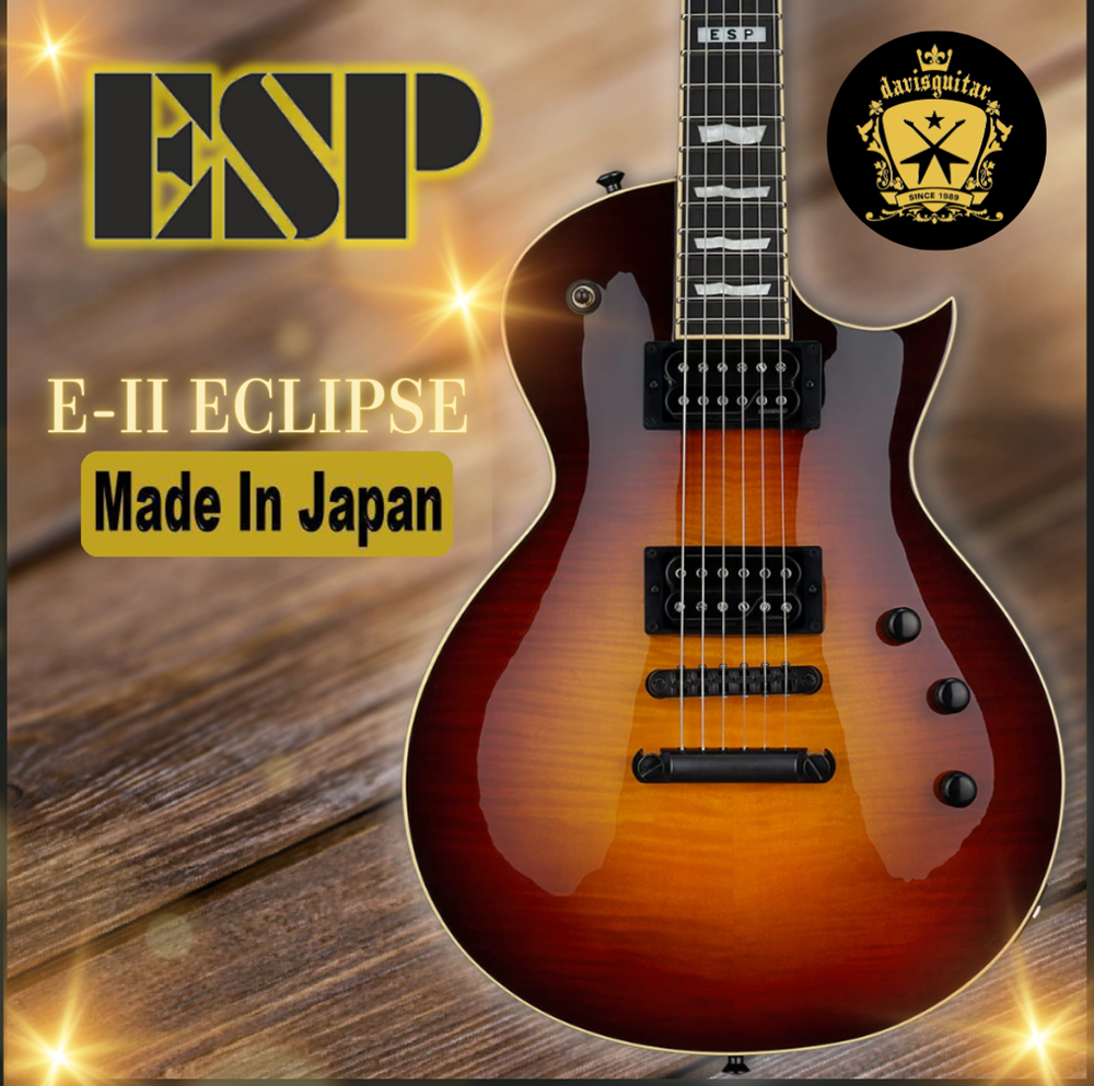 ESP E-II Eclipse Sunburst Full Thickness Electric Guitar with Hardcase Made In Japan