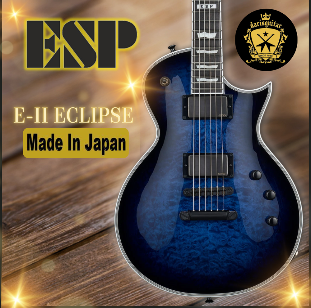 ESP E-II Eclipse Reindeer Blue EMG Electric Guitar with Hardcase Made In Japan