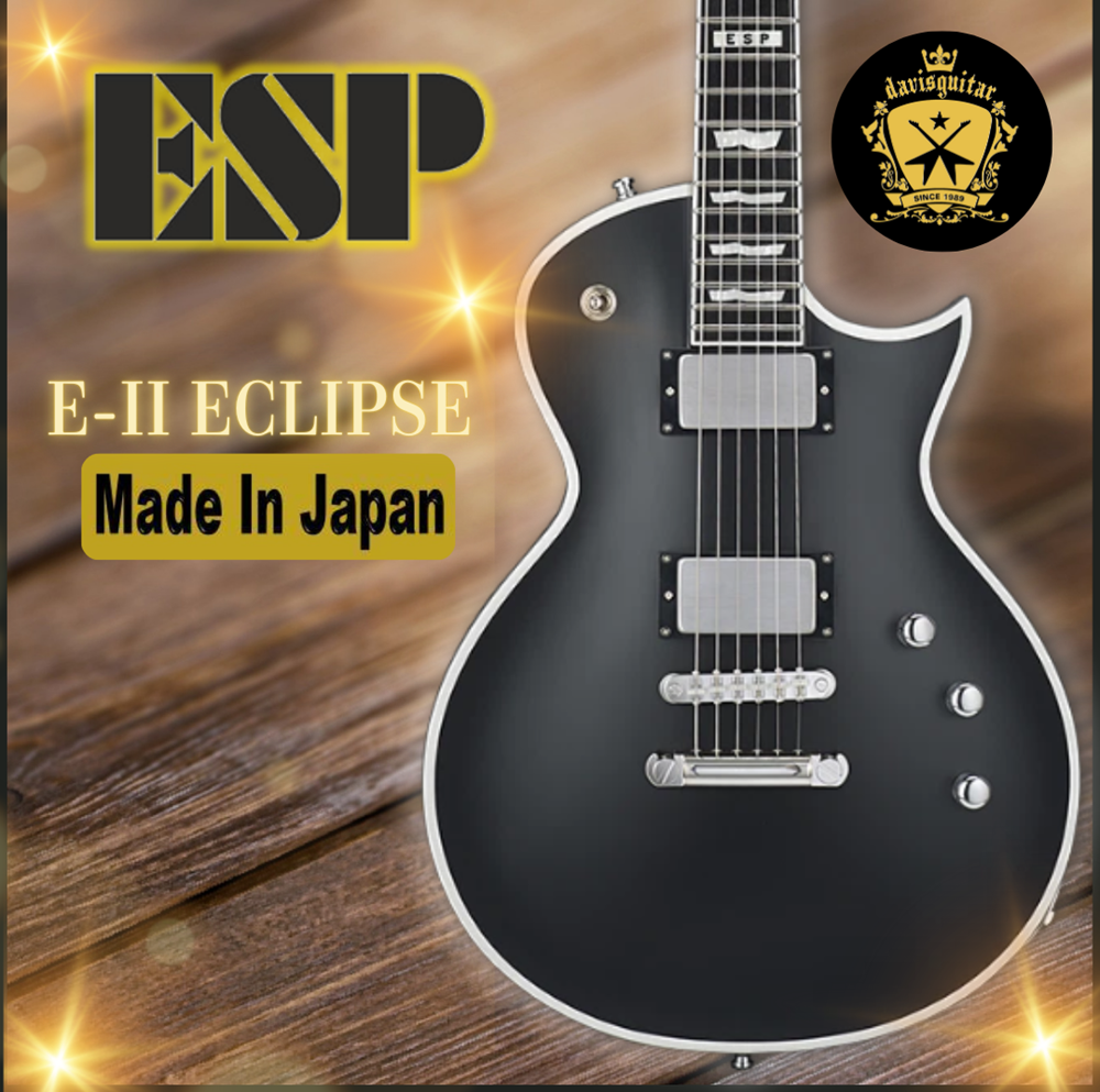 ESP E-II Eclipse Black Satin Chrome Hardware Electric Guitar with Hardcase Made In Japan