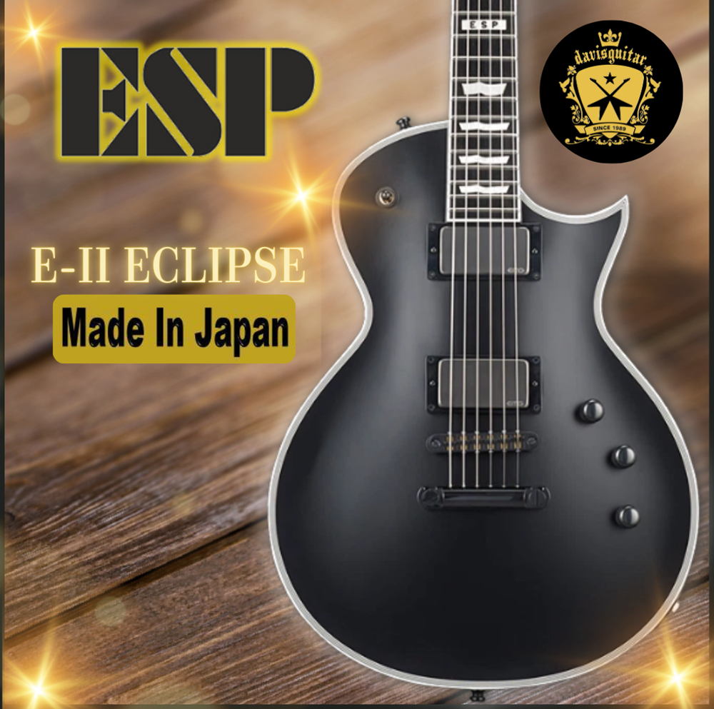 ESP E-II Eclipse-BB Black Satin Electric Guitar EMG with Hardcase Made In Japan