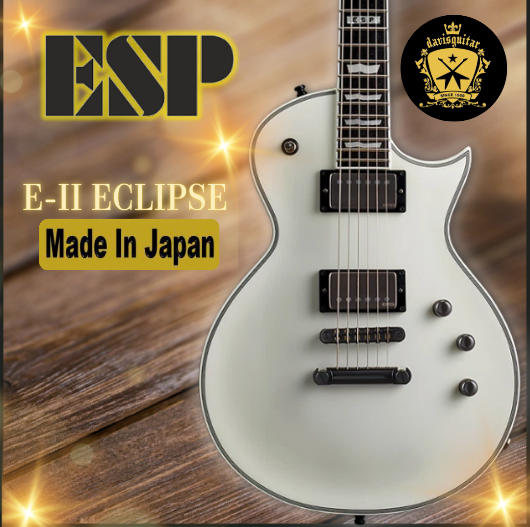 ESP E-II Eclipse Satin Snow White Electric Guitar with Hardcase Made In JAPAN