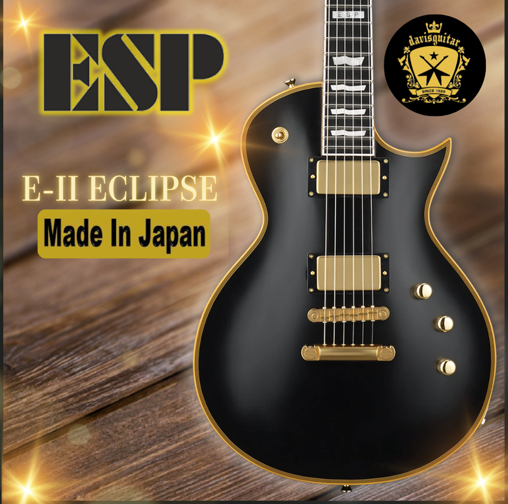 ESP E-II Eclipse DB Vintage Black EMG Electric Guitar with Hardcase Made In Japan