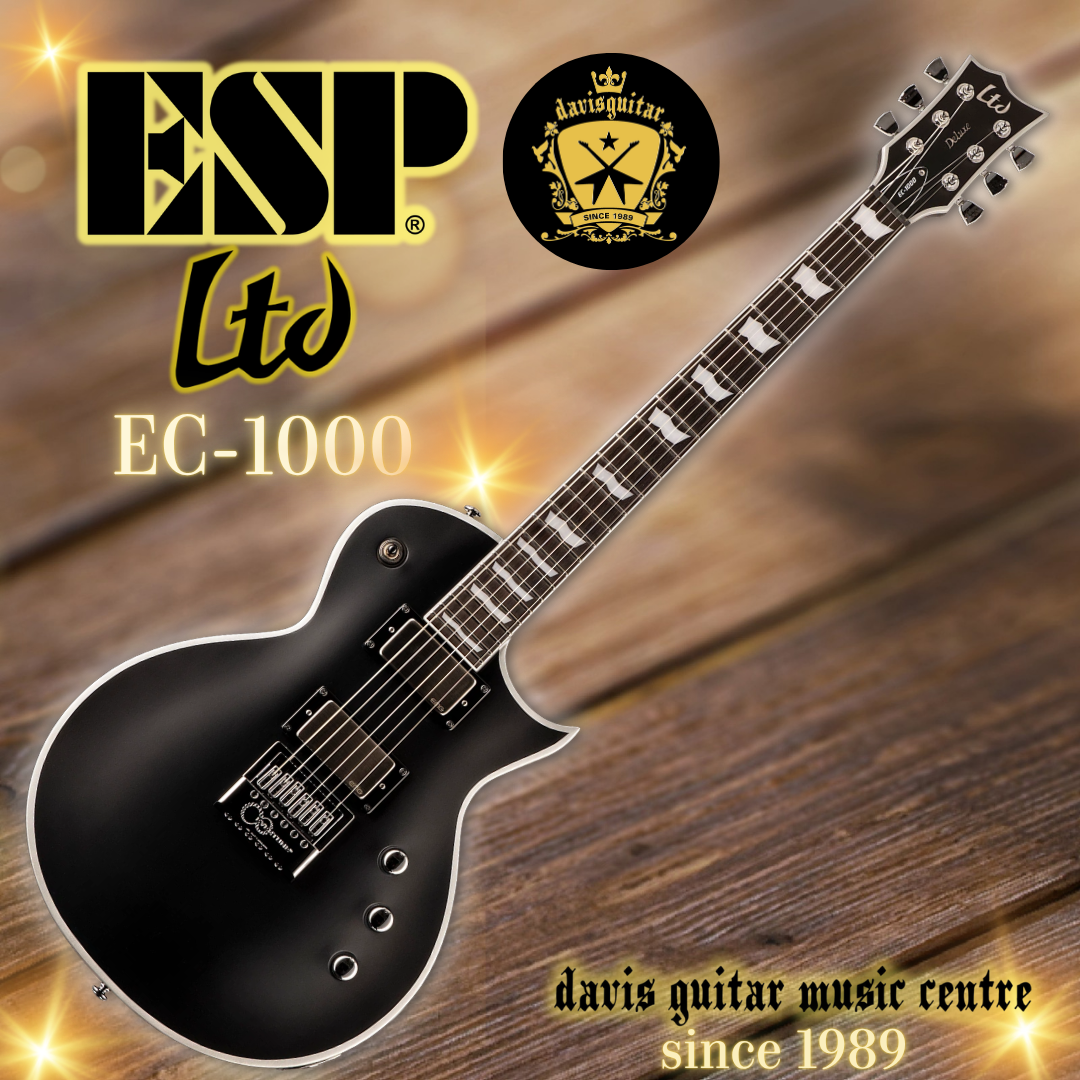 ESP LTD EC-1000 EverTune BB Electric Guitar Black Satin EMG
