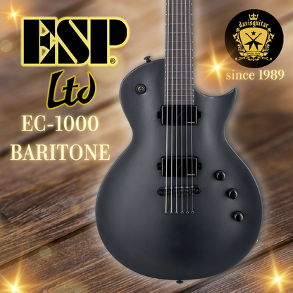 ESP LTD EC-1000 Baritone Electric Guitar Charcoal Metallic Satin