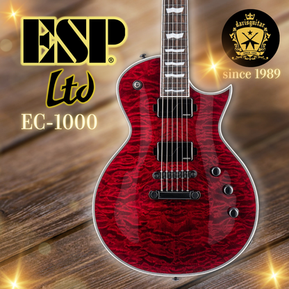 ESP LTD EC-1000 Electric Guitar See Thru Black Cherry Fishman Fluence