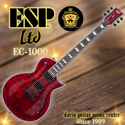 ESP LTD EC-1000 Electric Guitar See Thru Black Cherry Fishman Fluence