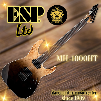 ESP LTD M-1000HT Electric Guitar Black Natural Fade Fishman Fluence (December)