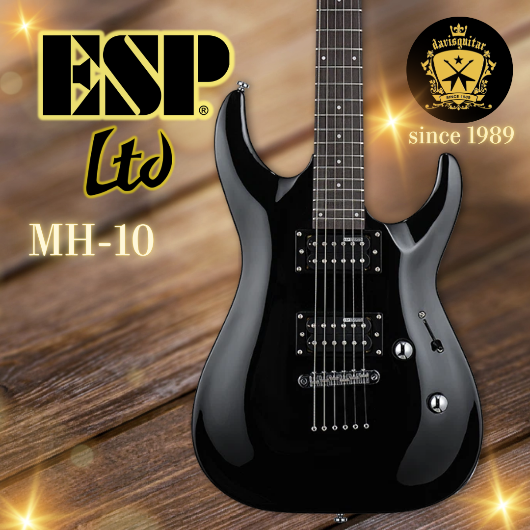 ESP LTD MH-10 Gloss Black Electric Guitar with Gig Bag