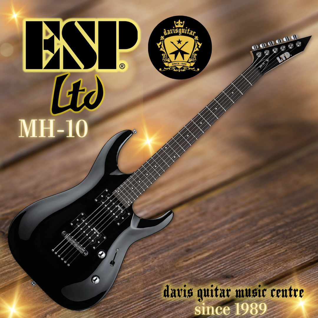 ESP LTD MH-10 Gloss Black Electric Guitar with Gig Bag