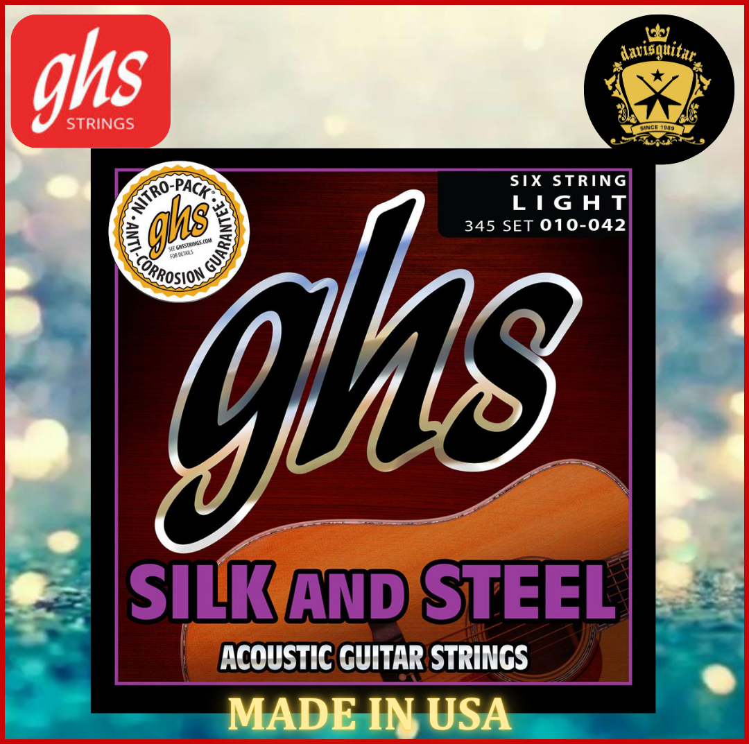 GHS 10-42 Silk and Steel round core warm tone Acoustic Guitar String