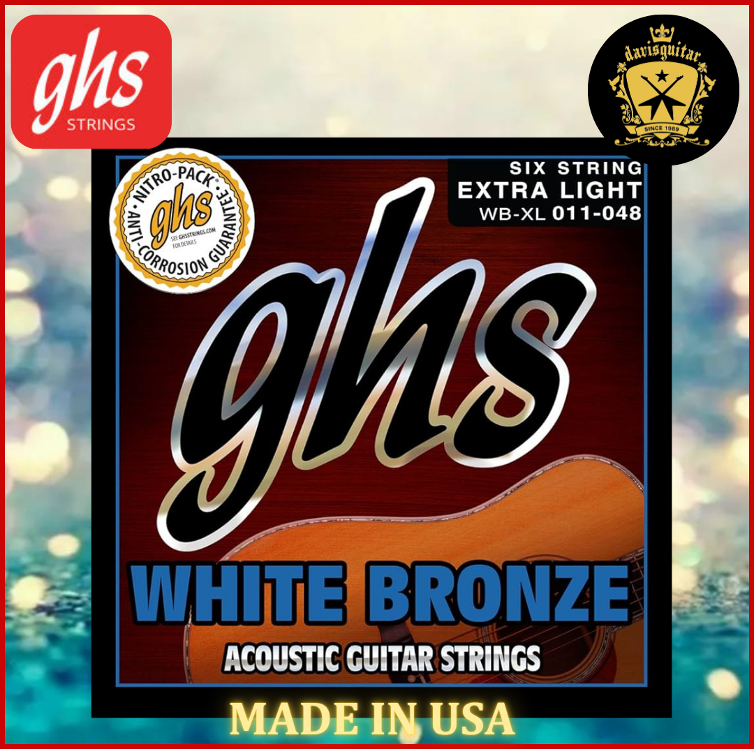 GHS White Bronze XL 11-48 Nickel Iron over Hex Core Acoustic Guitar String