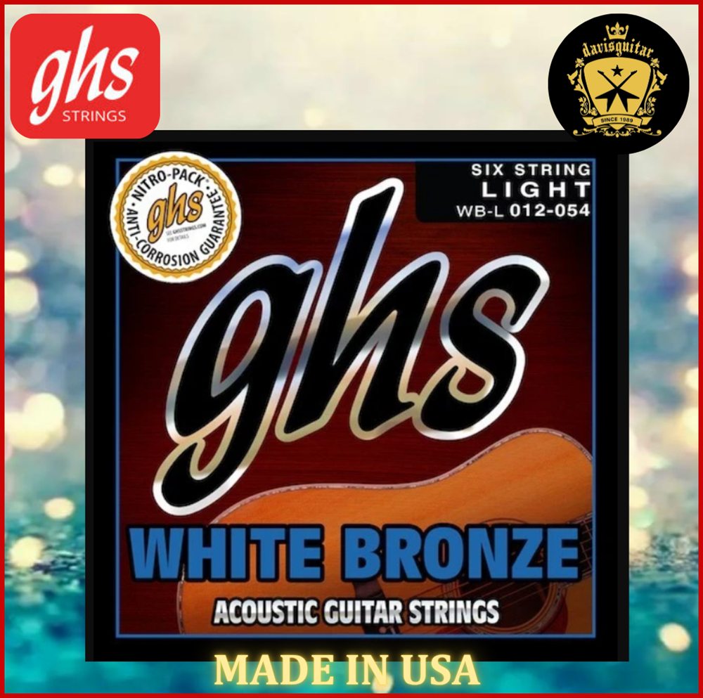 GHS White Bronze L 12-54 Nickel Iron over Hex Core Acoustic Guitar String