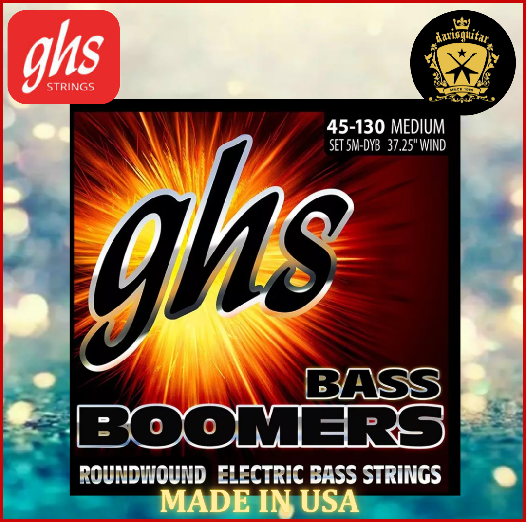 GHS Bass 5 String Bommers Nickel Plated Steel Round Core Wound 45-130