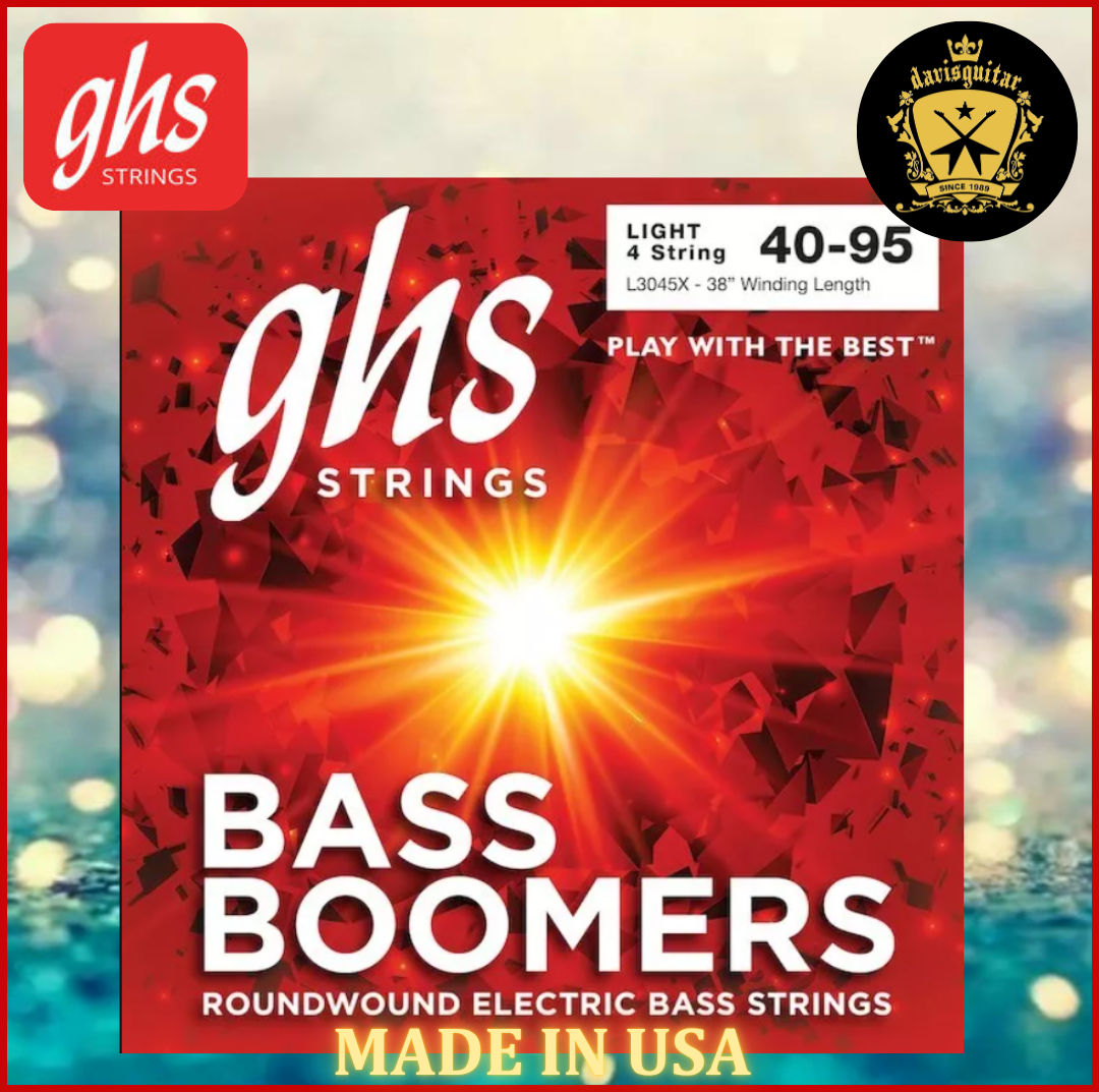 GHS Bass Guitar 4 String 40-95 Boomers L3045 Nickel Plated Steel Roundwound