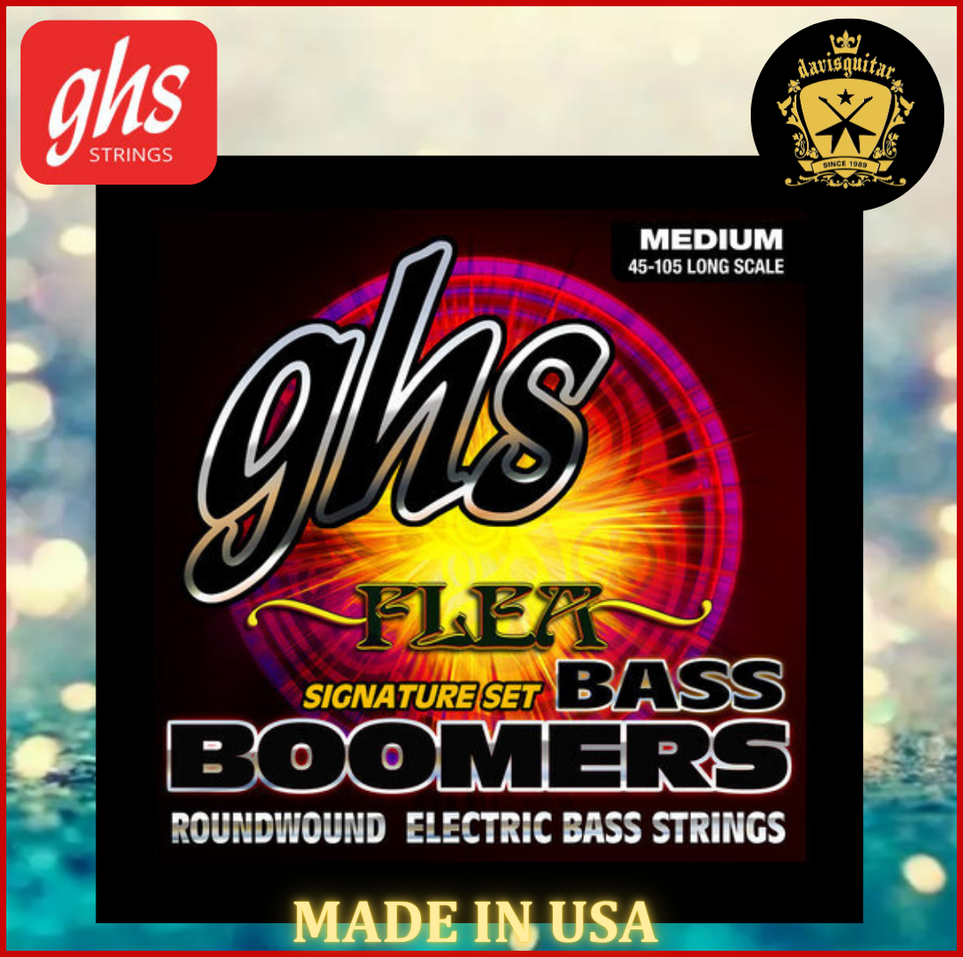 GHS Bass Guitar 4 String Signature Flea Medium 45-105 M3045F Nickel Plated Steel Roundwound