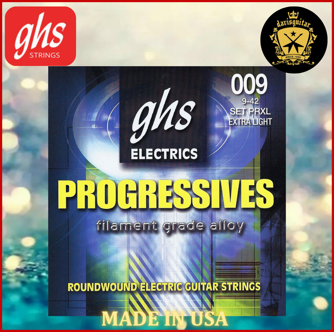 GHS PRXL 9-42 Progressive Alloy 52 Wrap Hex Core Electric Guitar String