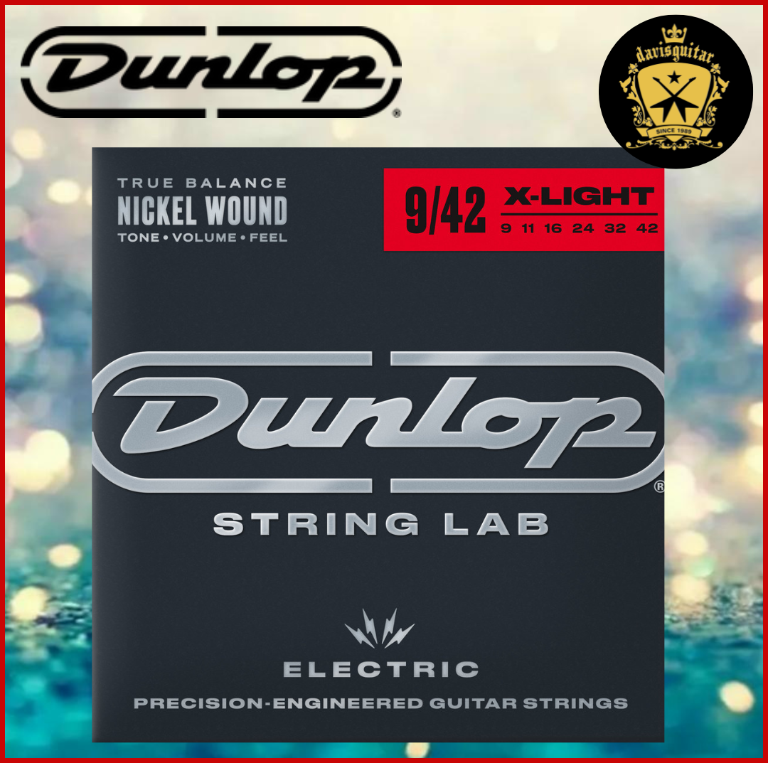 Jim Dunlop Electric Guitar Strings 9-42 Super Light Nickel Wound DEN0942