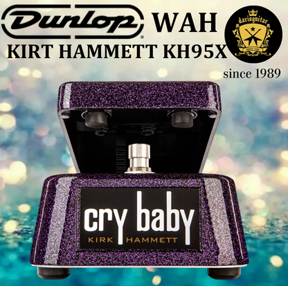 Jim Dunlop Kirk Hammett Cry Baby Wah KH95X Purple Sparkle Guitar Pedal