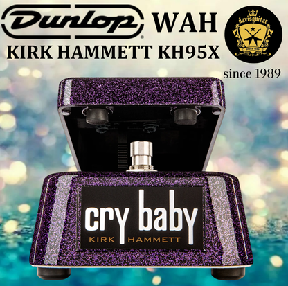 Jim Dunlop Kirk Hammett Cry Baby Wah KH95X Purple Sparkle Guitar Pedal