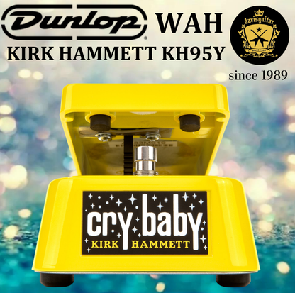 Jim Dunlop Kirk Hammett Cry Baby Wah Yellow Sparkle Edition KH95Y Guitar Pedal