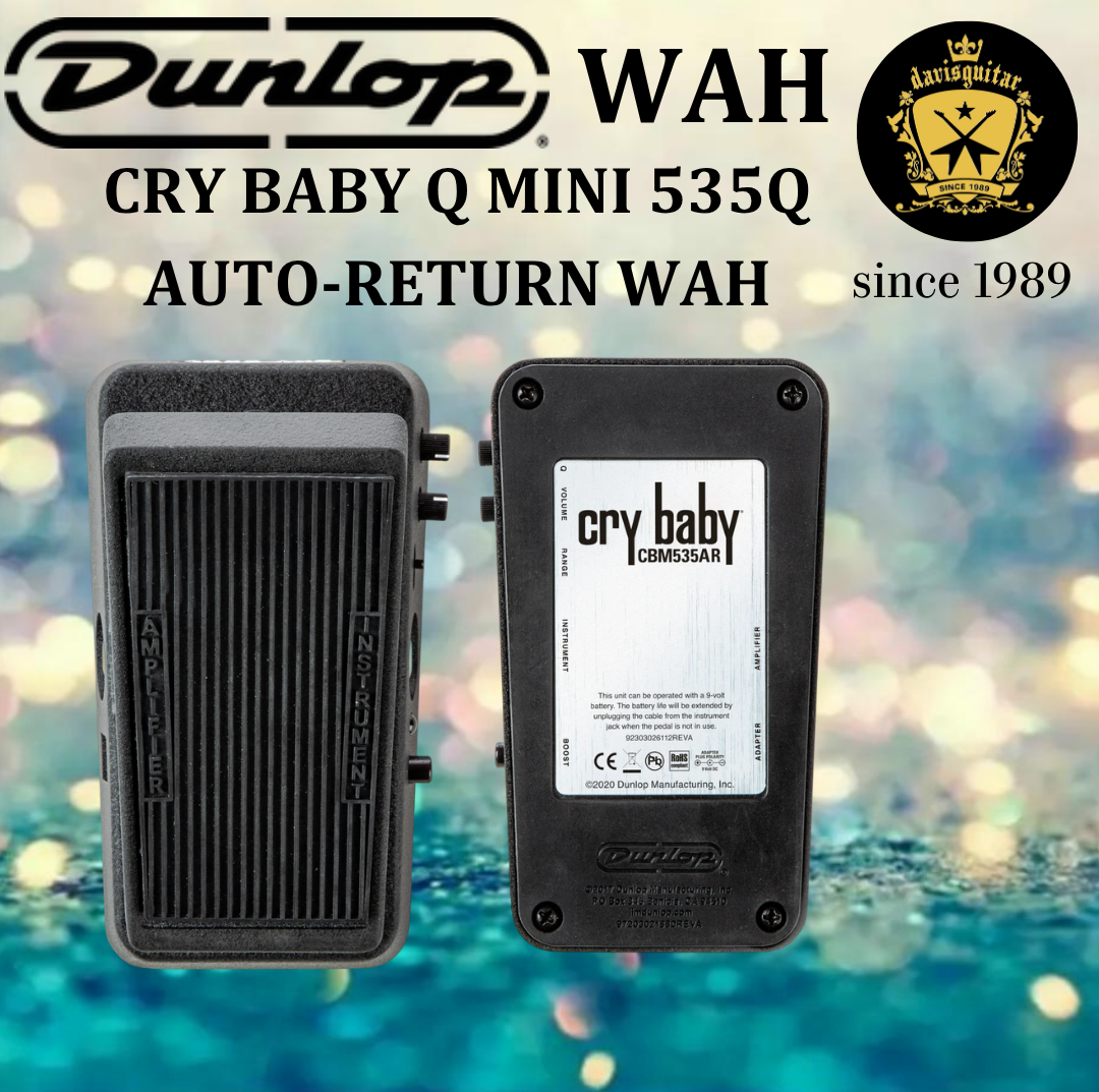 Jim Dunlop Cry Baby Q Mini 535Q Auto-Return Wah CBM535AR Guitar Pedal