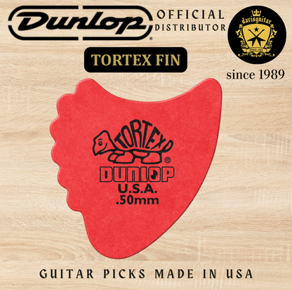 Jim Dunlop Guitar Pick Tortex Fin 0.50mm Made in USA