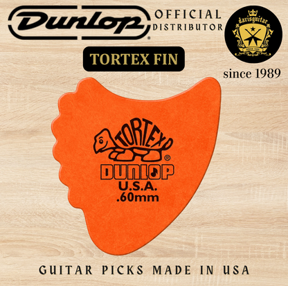 Jim Dunlop Guitar Pick Tortex Fin 0.60mm Made in USA