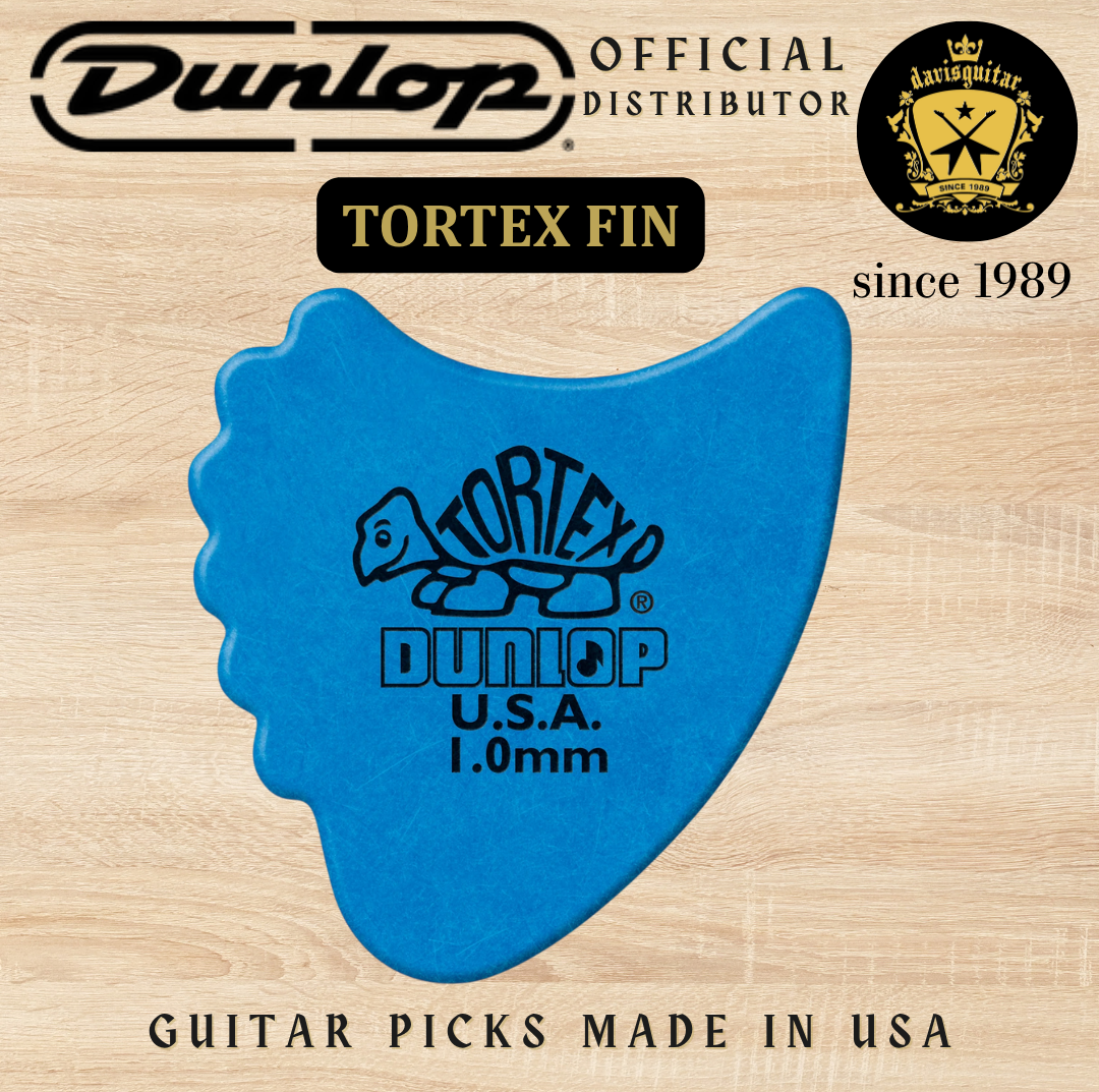 Jim Dunlop Guitar Pick Tortex Fin 1.00mm Made in USA