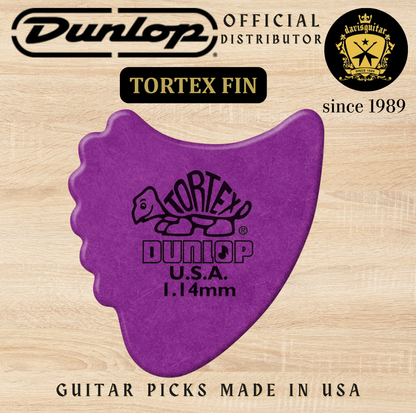 Jim Dunlop Guitar Pick Tortex Fin 1.14mm Made in USA