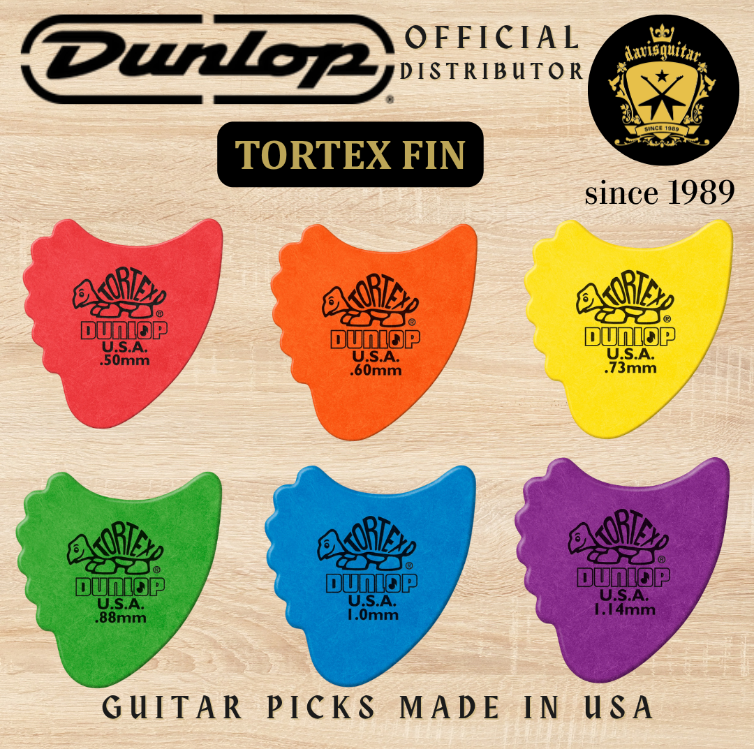 Jim Dunlop Guitar Pick Tortex Fin 0.50mm Made in USA