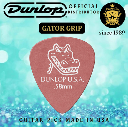 Jim Dunlop Guitar Pick Gator Grip 0.58mm Made In USA