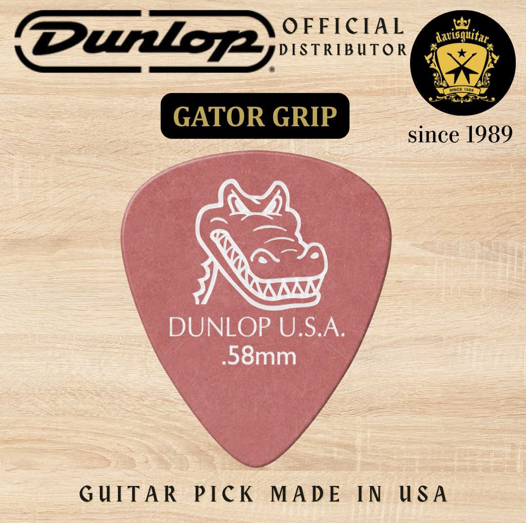 Jim Dunlop Guitar Pick Gator Grip 0.58mm Made In USA