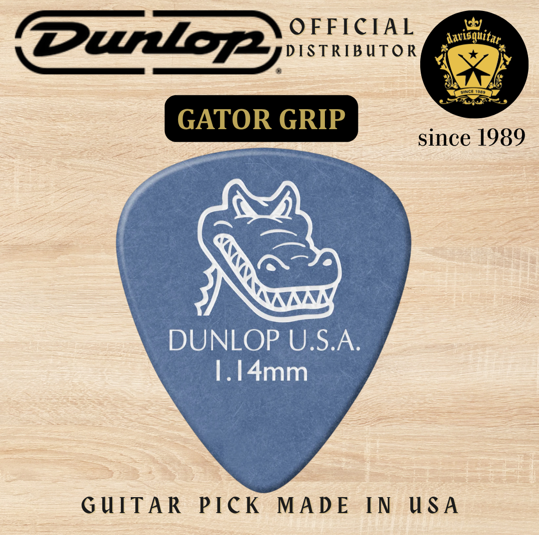 Jim Dunlop Guitar Pick Gator Grip 1.14mm Made In USA