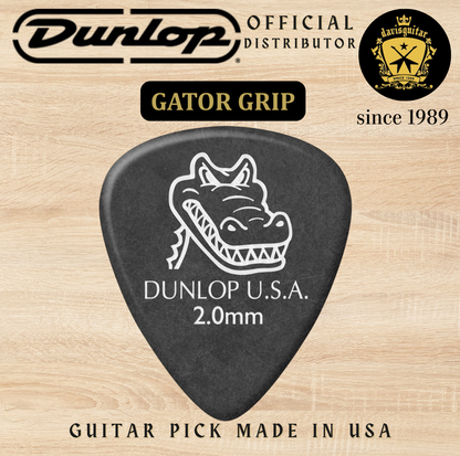Jim Dunlop Guitar Pick Gator Grip 2.0mm Made In USA