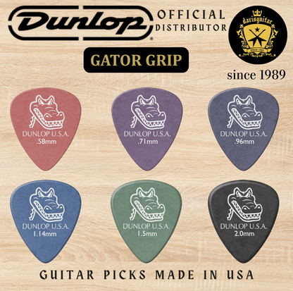 Jim Dunlop Guitar Pick Gator Grip 2.0mm Made In USA