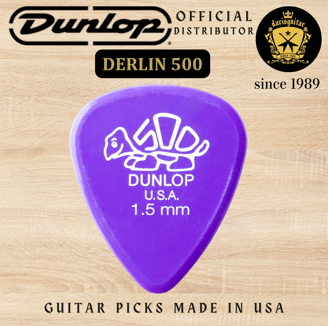 Jim Dunlop Guitar Pick Derlin 500 1.50mm Made In USA