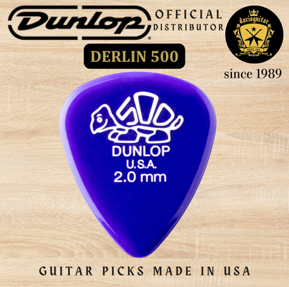 Jim Dunlop Guitar Pick Derlin 500 2.00mm Thick Made In USA