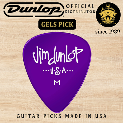 Jim Dunlop guitar Pick Gels Pick Medium Purple Made In USA
