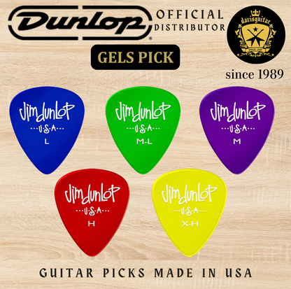 Jim Dunlop Guitar Pick Gels Medium Light Green Made In USA