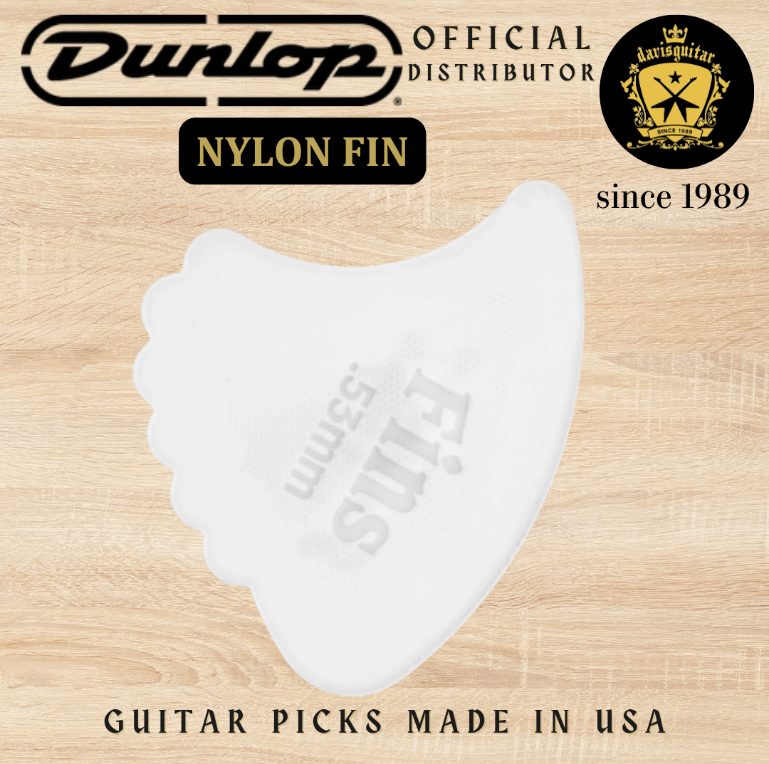 Jim Dunlop Guitar Pick Nylon Fin 0.53mm Made In USA