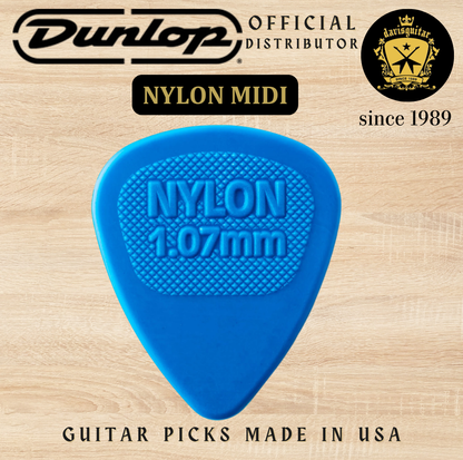 Jim Dunlop Guitar Pick Nylon Midi 1.07mm Made In USA