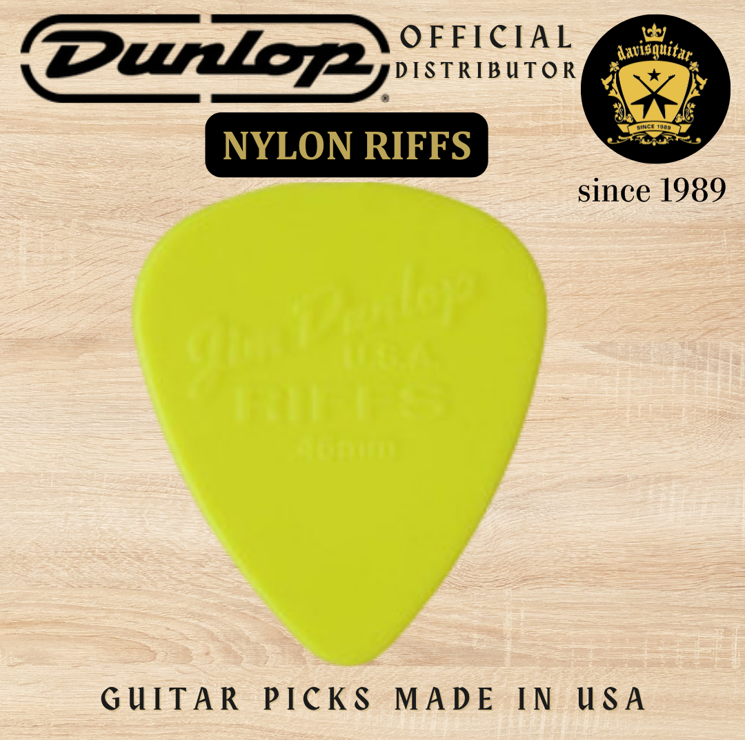 Jim Dunlop Guitar Pick Nylon Riffs Pick 0.46mm Made In USA