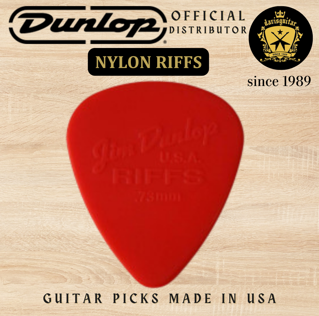 Jim Dunlop Guitar Pick Nylon Riffs Pick 0.73mm Made In USA