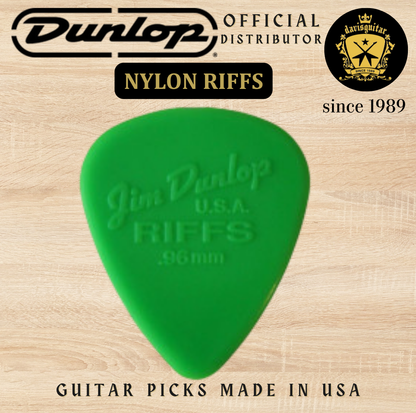 Jim Dunlop Guitar Pick Nylon Riffs 0.96mm Made In USA