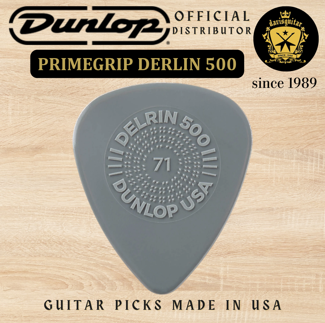 Jim Dunlop Guitar Pick PrimeGrip Delrin 500 0.71mm Made In USA