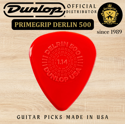 Jim Dunlop Guitar Pick PrimeGrip Delrin 500 1.14mm Made In USA
