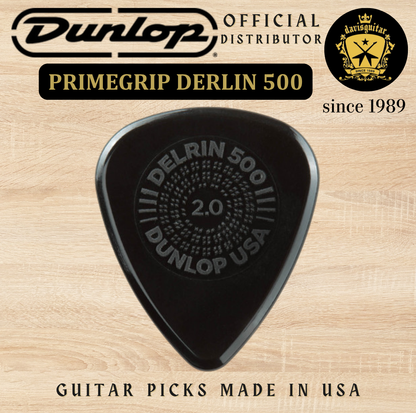 Jim Dunlop Guitar Pick PrimeGrip Delrin 500 2.00mm Made In USA