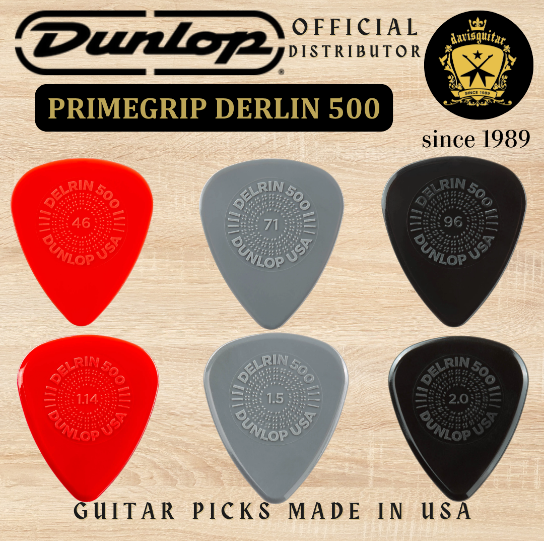 Jim Dunlop Guitar Pick PrimeGrip Delrin 500 1.50mm Made In USA
